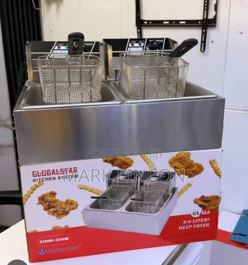 Globalstar GS-82A Double Tank Electric Commercial Deep Fryer 12L