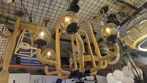 Hand Made Hemp Rope Vintage Chandelier