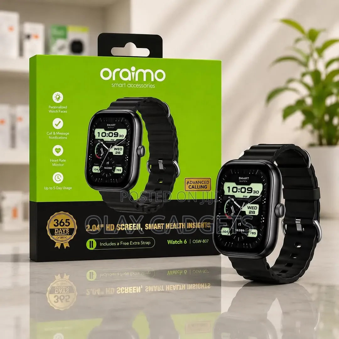 Oraimo Watch 6 OSW-807 Bluetooth Calling N Sports Health SmartWatch