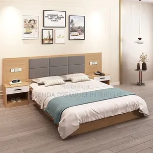 6x6 Wooden Bed With Headboard | Solid Wood Bed Free Install KLA