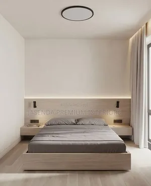 6x6 Wooden Platform Bed Low Height | Modern Bed Frame 1.7M