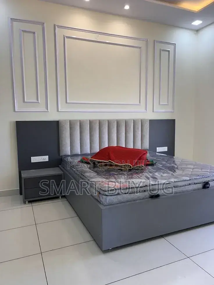 5x6 Wooden Bed With High Headboard | Modern Bed Free Install 1.3M