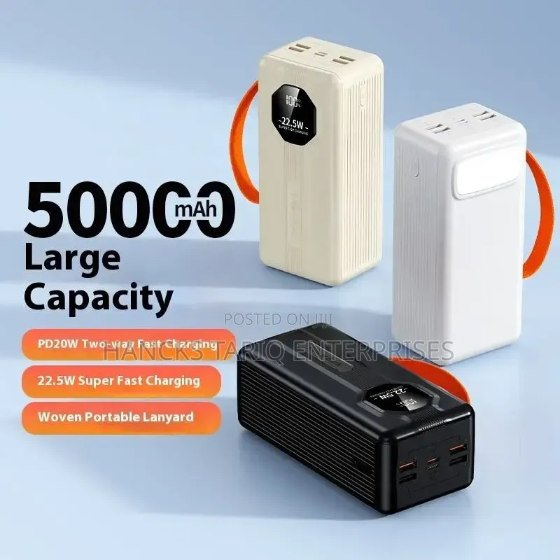 AIdeepo AD-PD13 50000mAh Power Bank With Built-in 4 Cables.