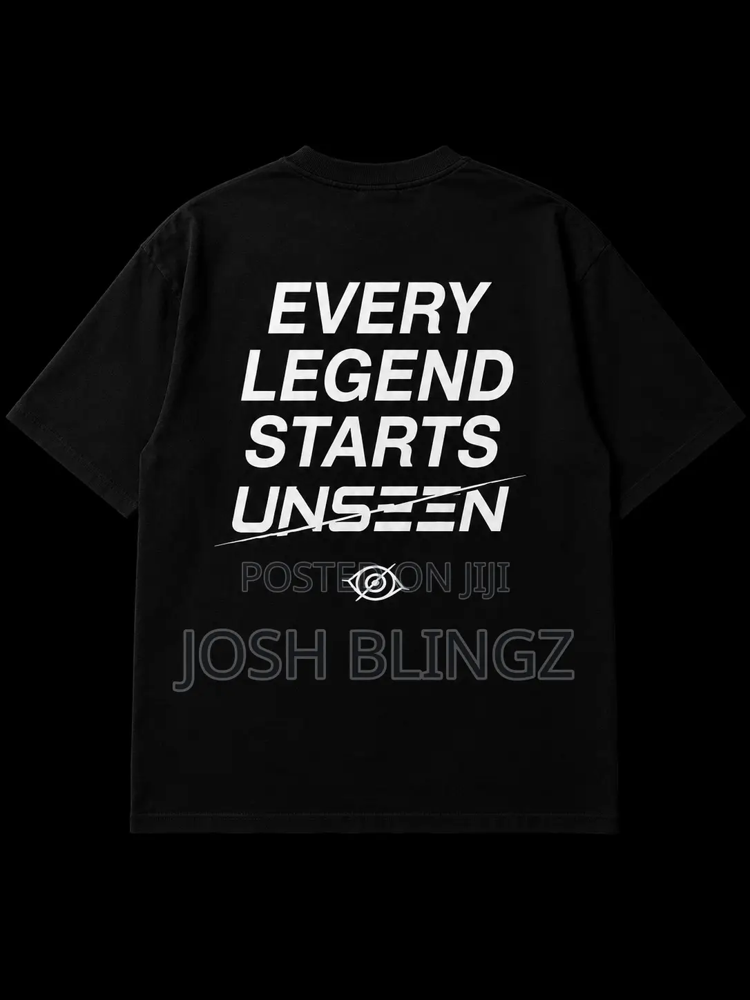 UNSEEN Oversized Streetwear T-Shirt – Premium Cotton. Black. White. Pi