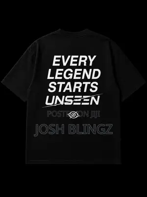 UNSEEN Oversized Streetwear T-Shirt – Premium Cotton. Black. White. Pi