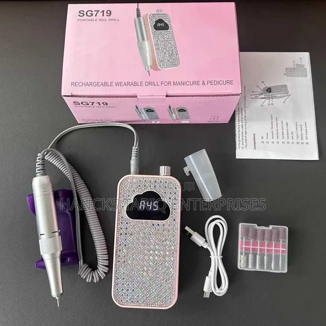 SG719 Portable Nail Drill (Rechargeable Wearable Drill ).