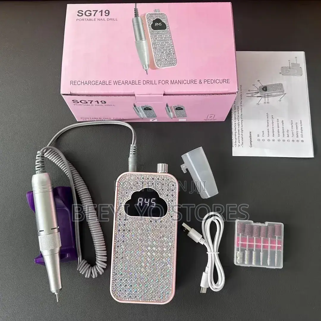 SG719 Portable Nail Drill (Rechargeable Wearable Drill ).
