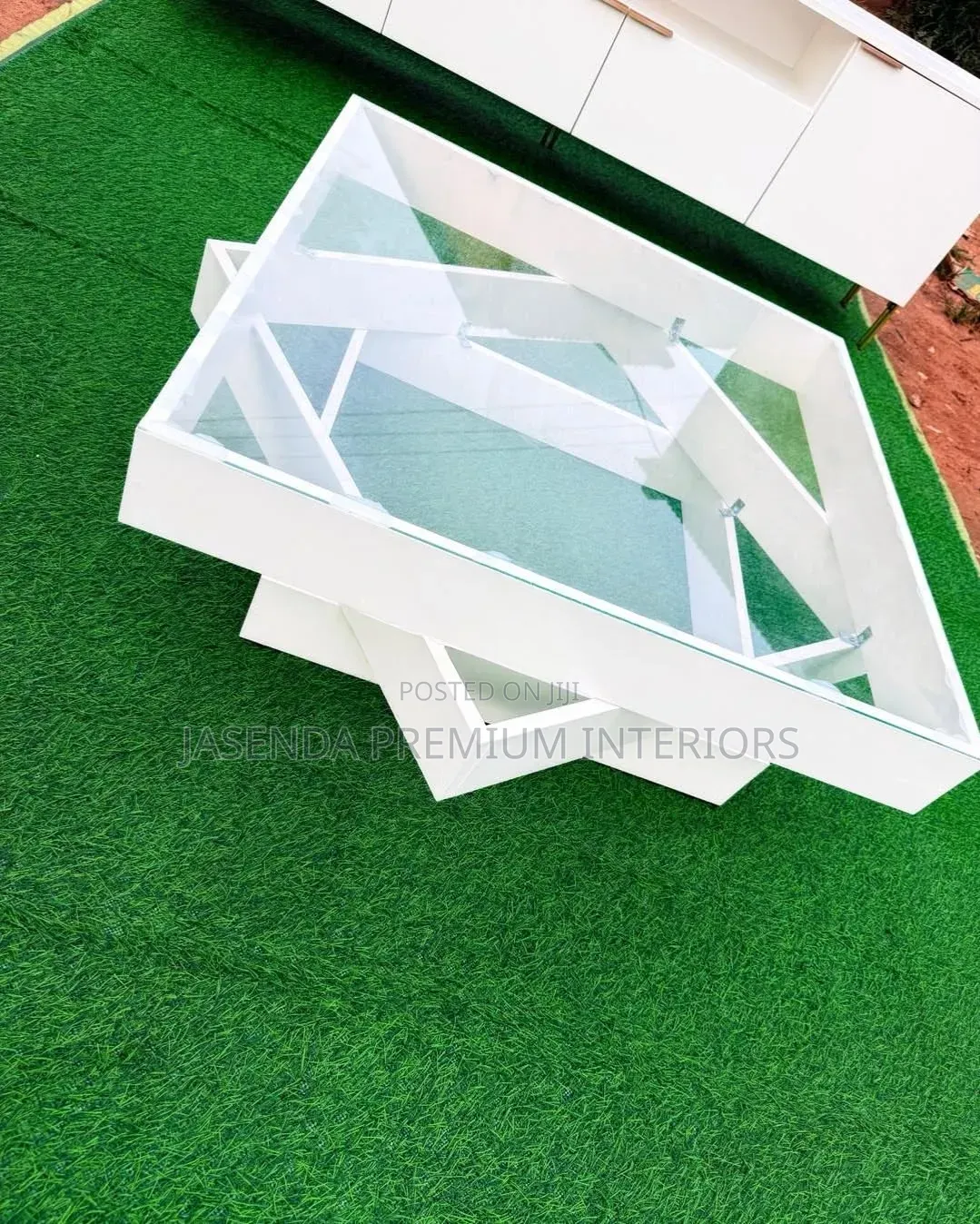 Glass Center Table Square 75cm | Modern Coffee Table