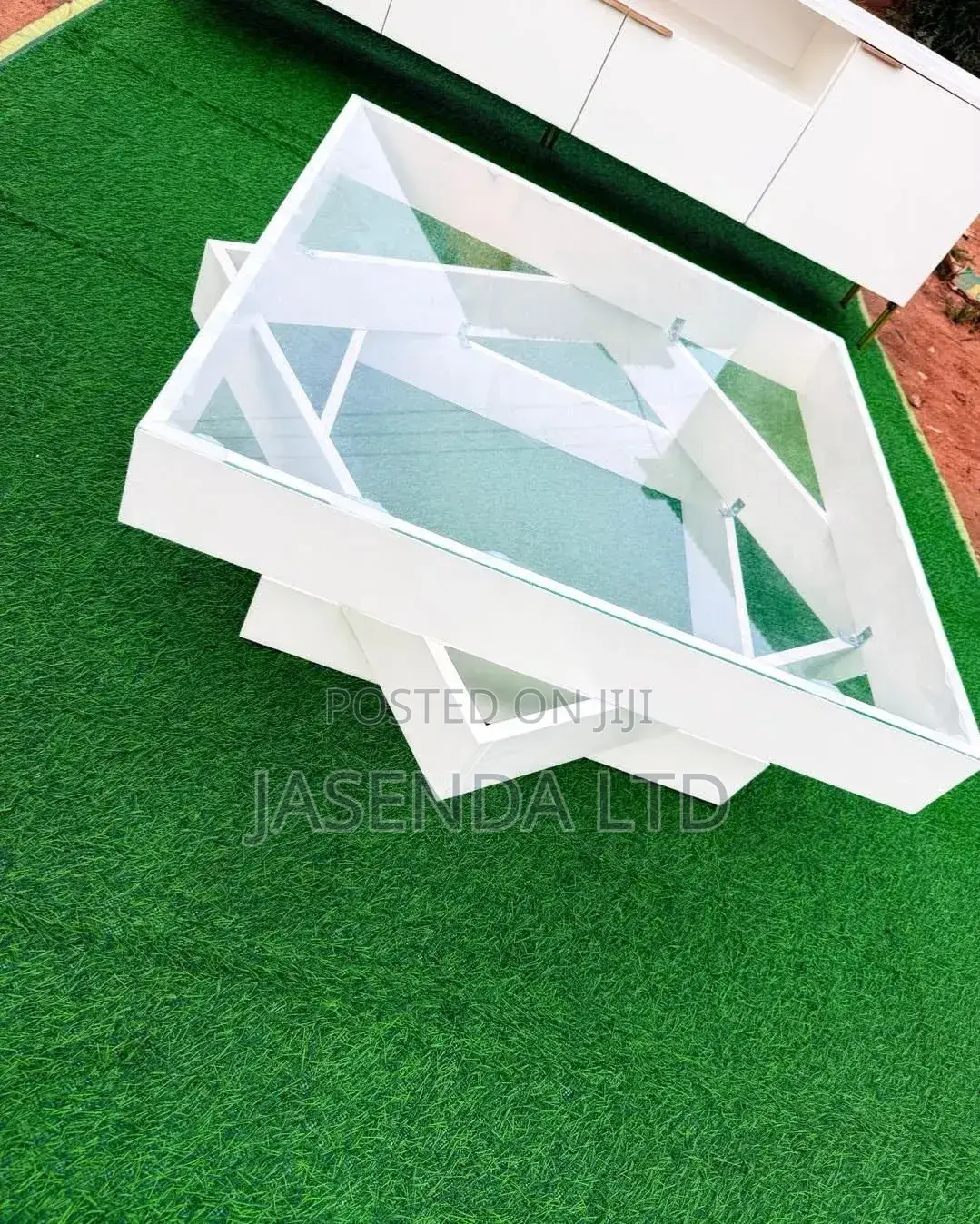 Glass Center Table Square 75cm | Modern Coffee Table