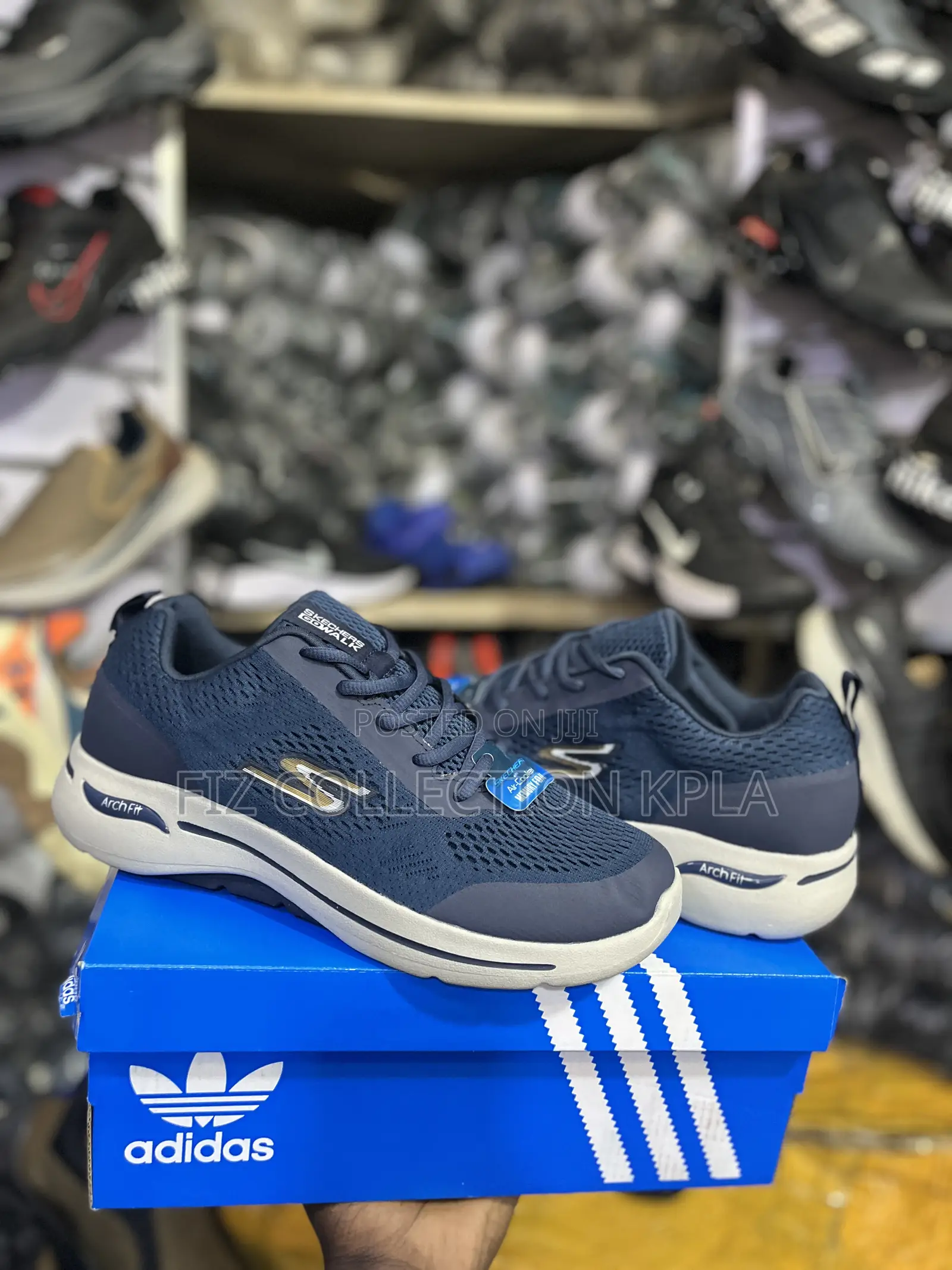 Original Skechers GOwalk Arch Fit Running Shoes Navy Blue