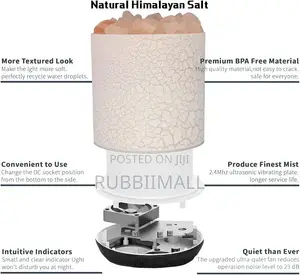 Humidifier 3-in-1 Himalayan Salt Lamp Essential Oil Diffuser