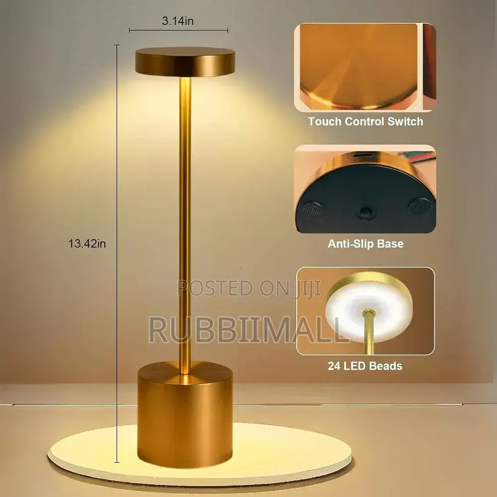 Rechargeable LED Table Lamp ~ Gold