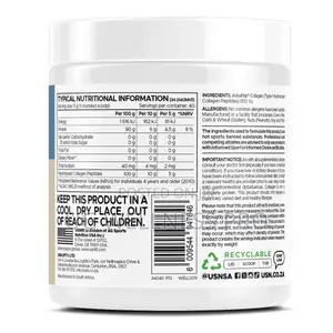 USN 100% Pure Collagen Powder 200g Unflavoured for Skin and Joints