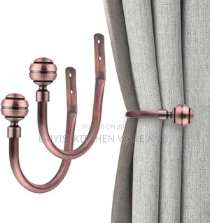 2PC Metal Crystal Curtain Holdback Wall Tie Backs Hooks Hanger Décor