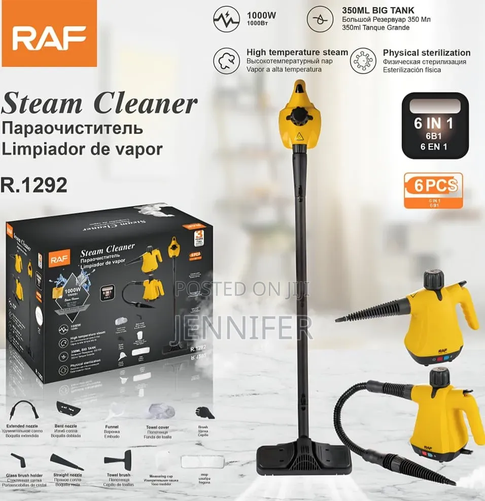 6-in-1 High Temperature 1000W Handheld Steam Cleaner