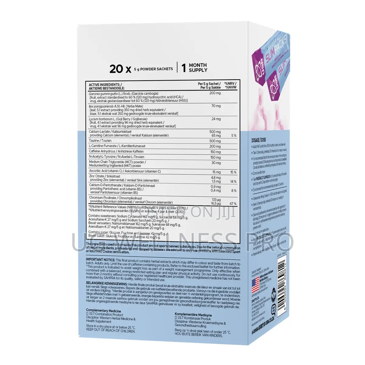 Phedra Cut Slimpacks Helps You Lose Weight 20 Sachets