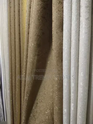 Cream or Brown Curtains and Gold Nets