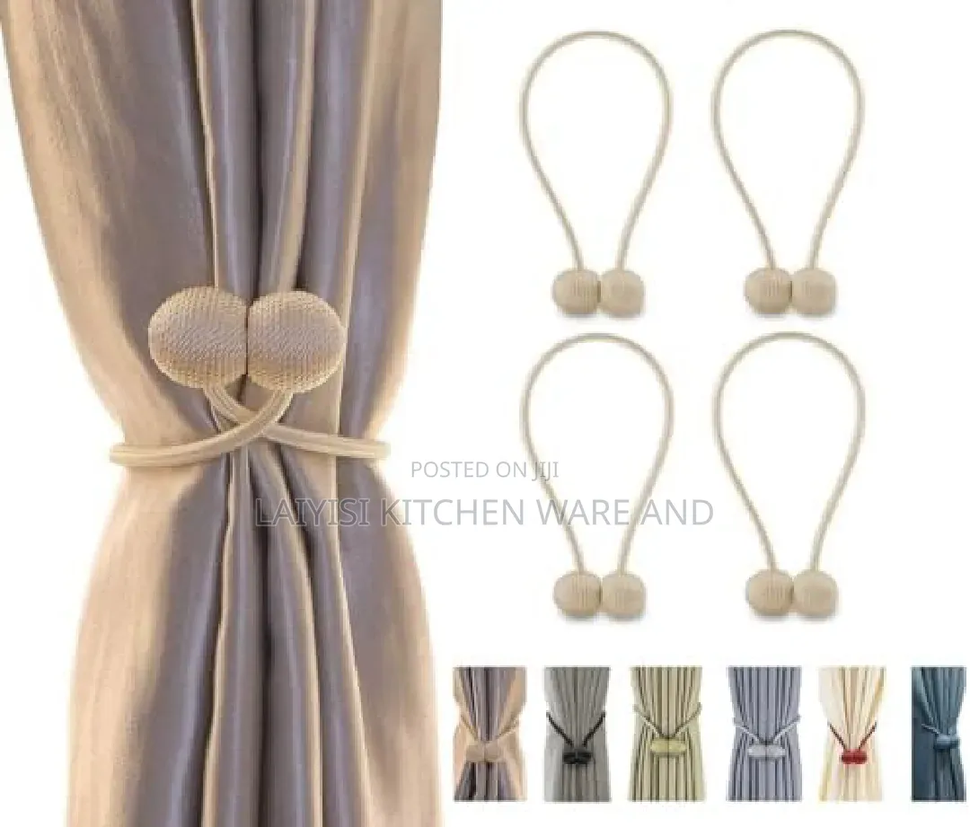 1 Pair Curtain Straps Strong Magnetic Holder Buckle Hooks for Home
