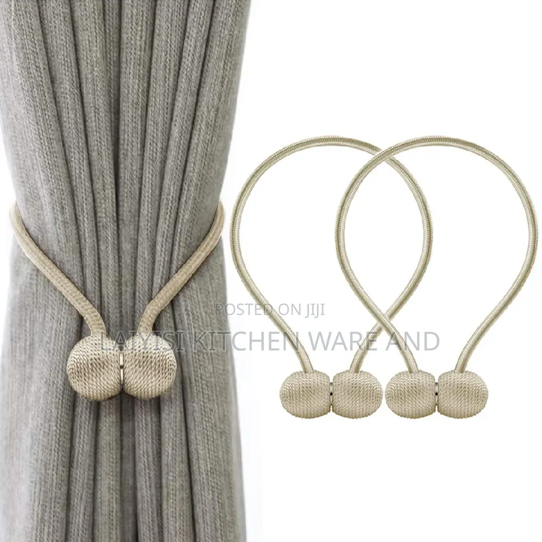 1 Pair Curtain Straps Strong Magnetic Holder Buckle Hooks for Home