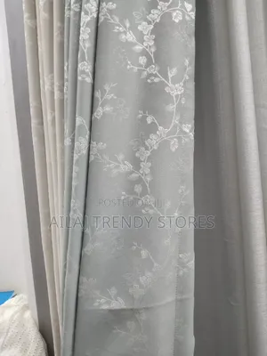 I Need Floral Gray or Blue Curtains Per Metre
