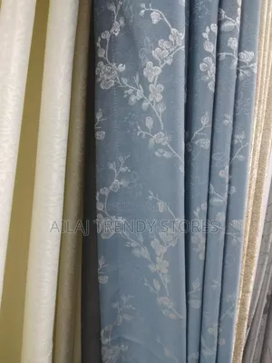I Need Floral Gray or Blue Curtains Per Metre