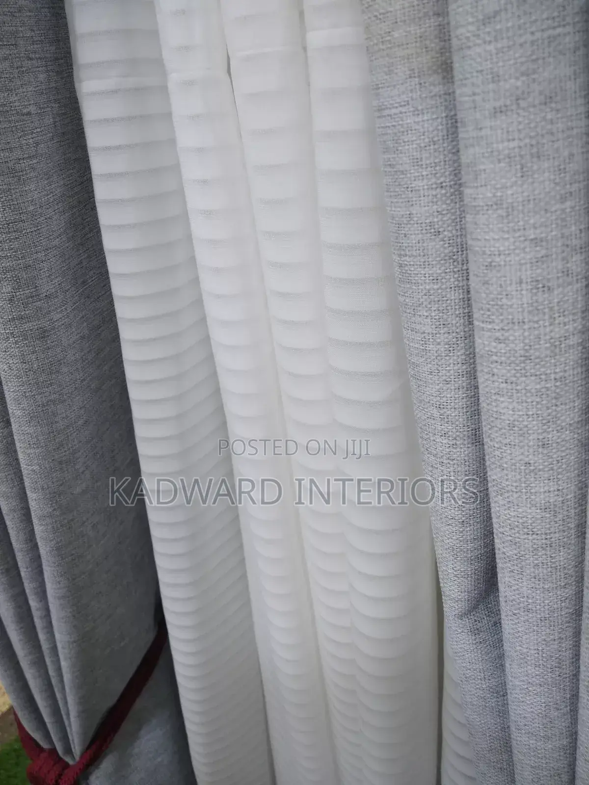 I Need Floral Gray or Blue Curtains Per Metre