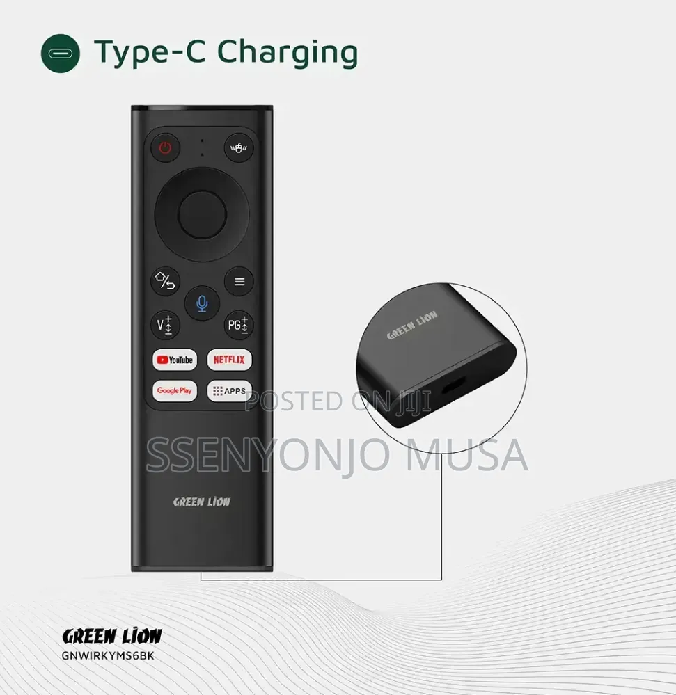 Green Lion Wireless Remote Pro With Mini Keyboard Air Mouse – Black