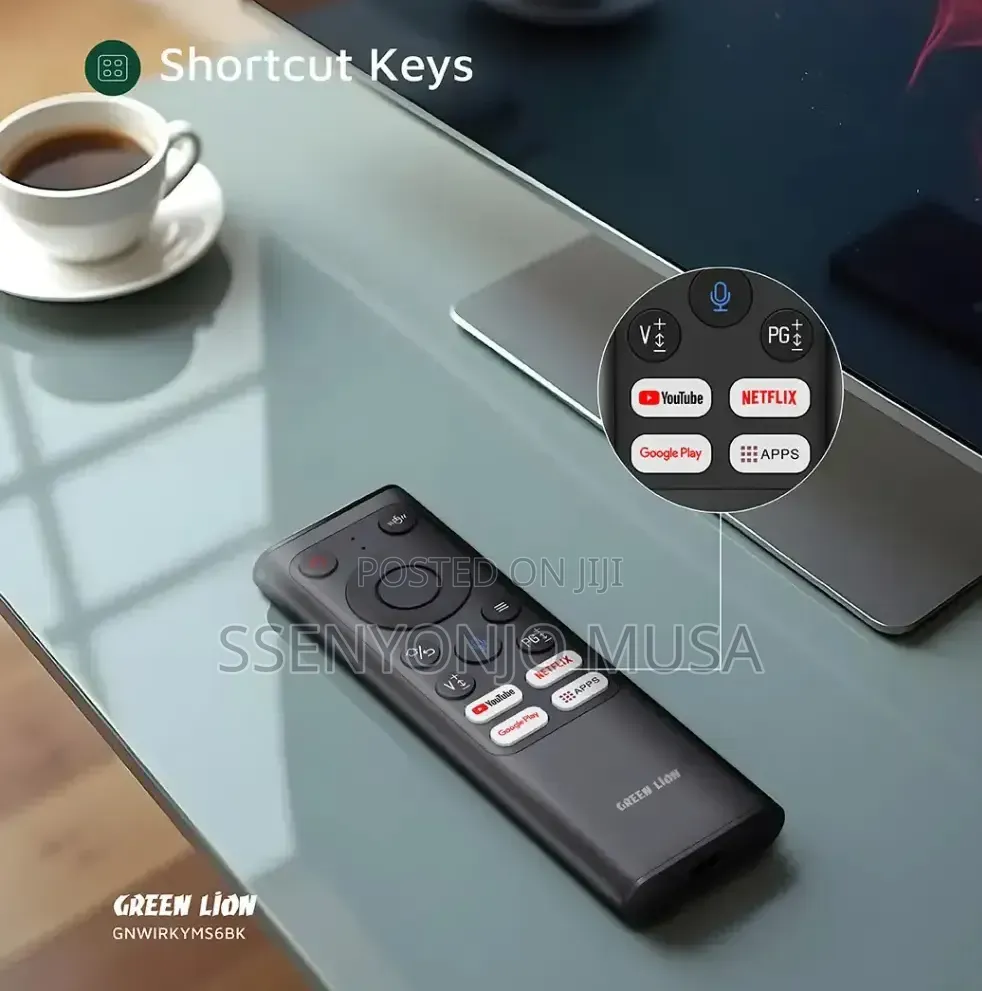 Green Lion Wireless Remote Pro With Mini Keyboard Air Mouse – Black