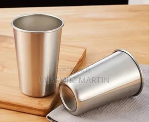 12 Pack 200mlsStainless Steel Pint Cups Water Glass