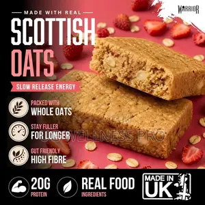 Warrior RAW Protein Bars High Protein and Fiber, Low Sugar 12 Pieces
