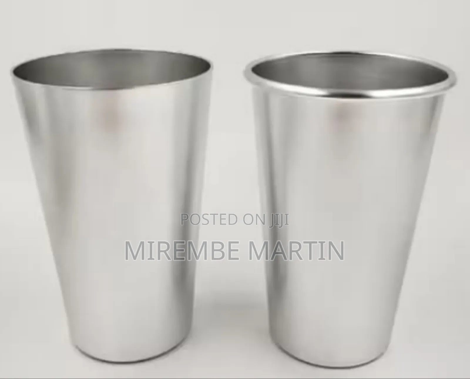 12 Pack 400mls Stainless Steel Pint Cups Water Glass