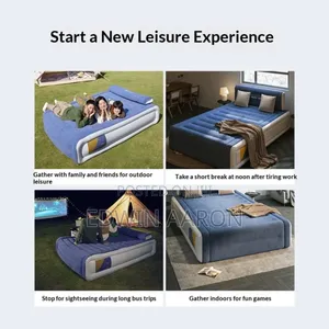 Modern Inflatable Flocked Air Mattress King Size