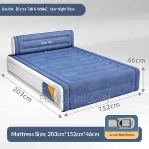Modern Inflatable Flocked Air Mattress King Size