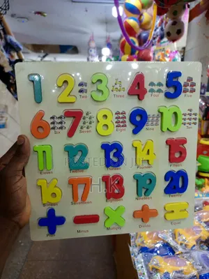 Wooden Number Puzzle Board