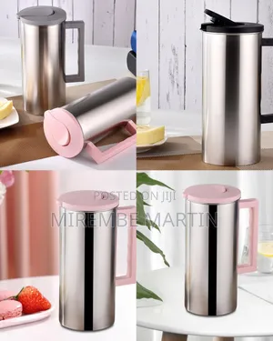 1.6L Stainless Steel Pitcher and Lid With Handle Cold Water Kettle