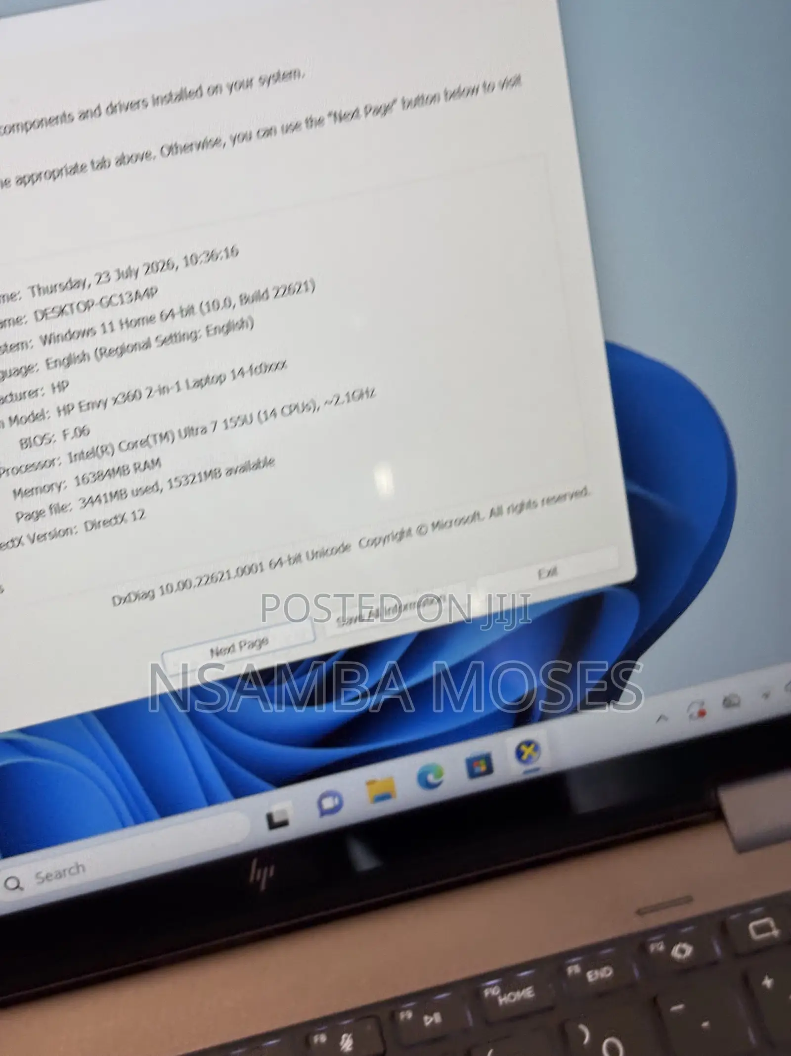 Laptop HP Envy x360 16GB Intel Core Ultra 7 SSD 512GB