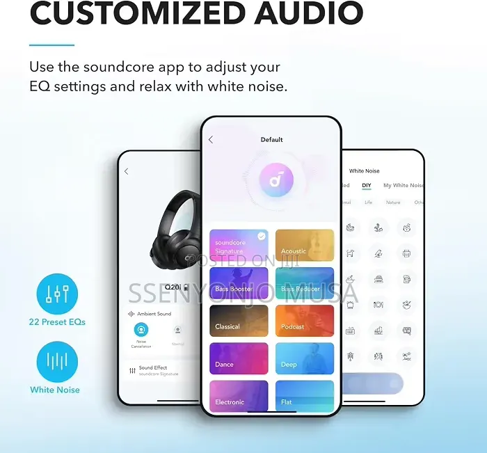 Soundcore by Anker Q20i Hybrid ANC Wireless Over-Ear BT Headphones