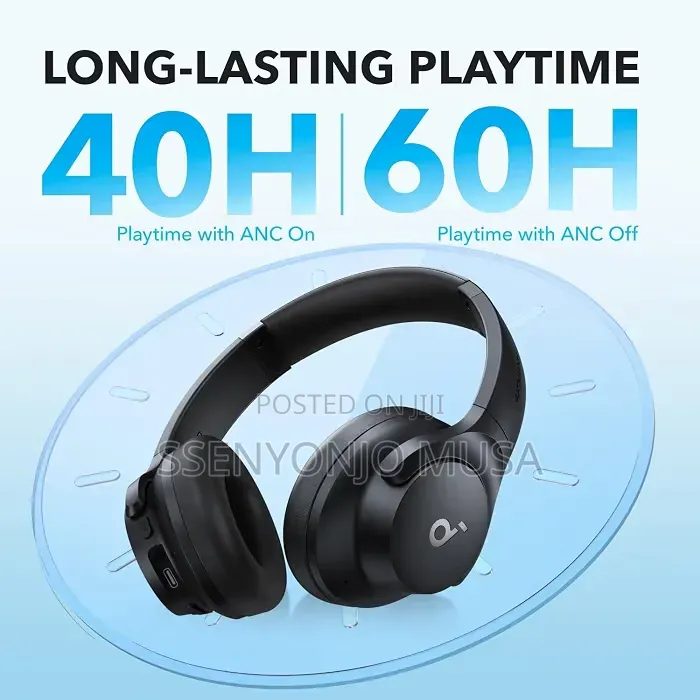 Soundcore by Anker Q20i Hybrid ANC Wireless Over-Ear BT Headphones