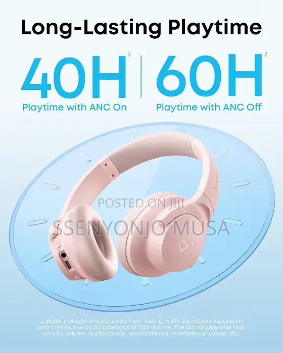 Soundcore by Anker Q20i Hybrid ANC Wireless Over-Ear BT Headphones