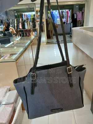 Tote Bag With a Textured Finish and Contrast