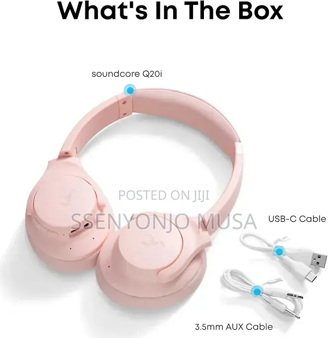 Soundcore by Anker Q20i Hybrid ANC Wireless Over-Ear BT Headphones