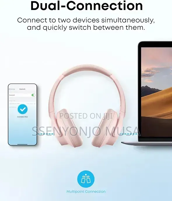 Soundcore by Anker Q20i Hybrid ANC Wireless Over-Ear BT Headphones