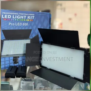 Pro LED 600 Professional Photo Video Light Kit With Varicolor Panel.