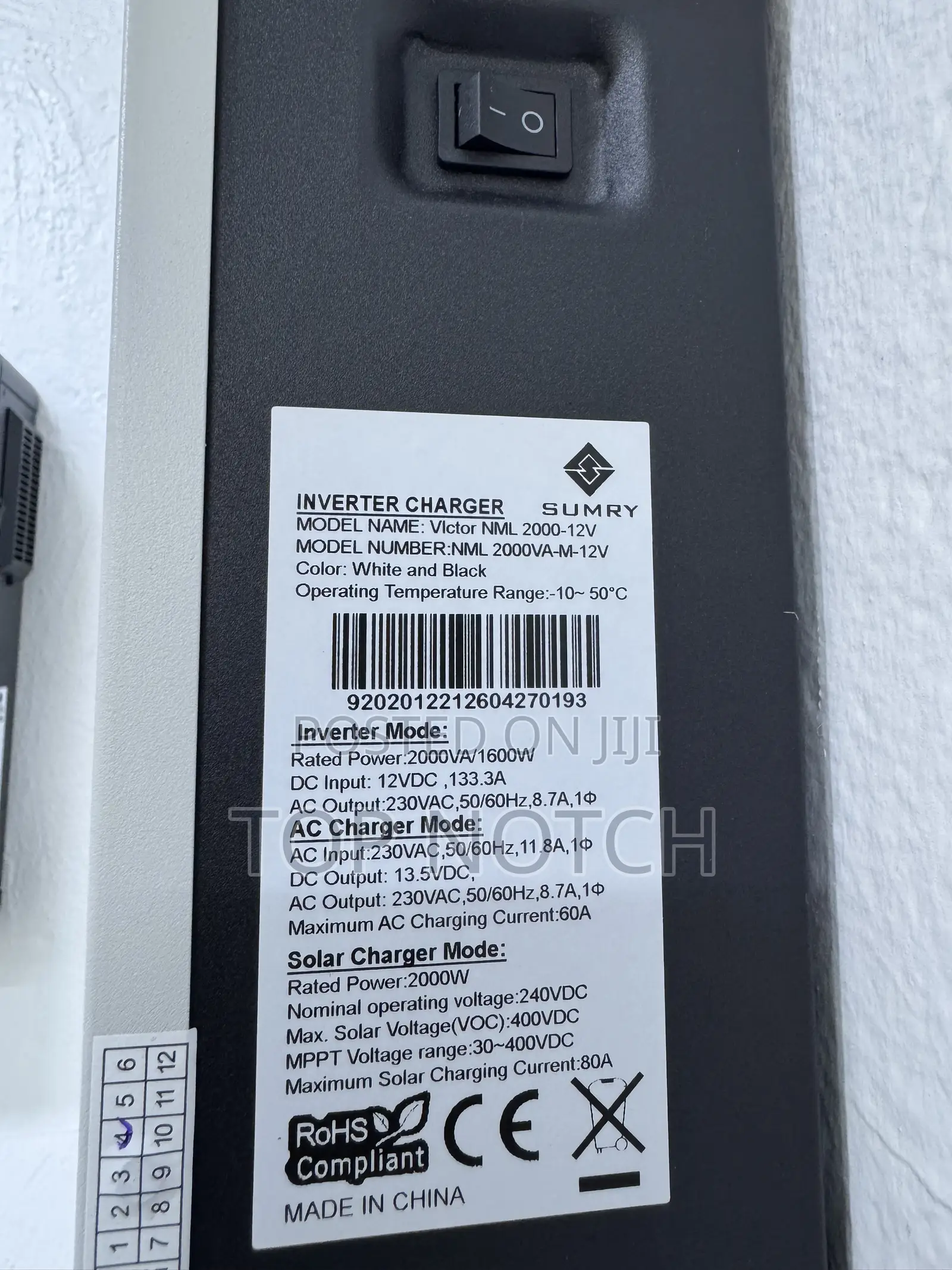 2kva/12v Sumry Hybrid Inverter