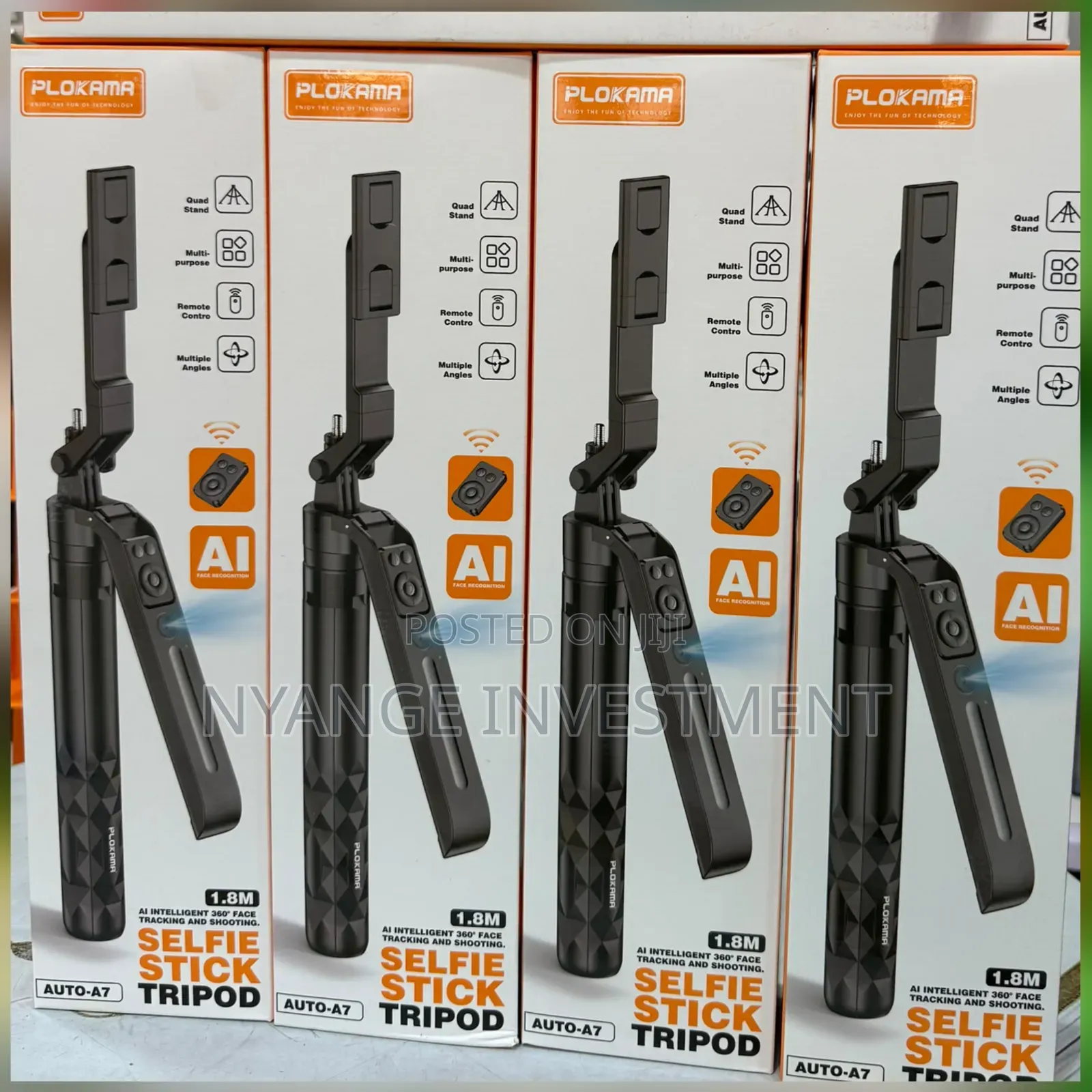 Plokama AUTO-A7,1.8 M Selfie Stick Tripod With Ai Intelligent 360°