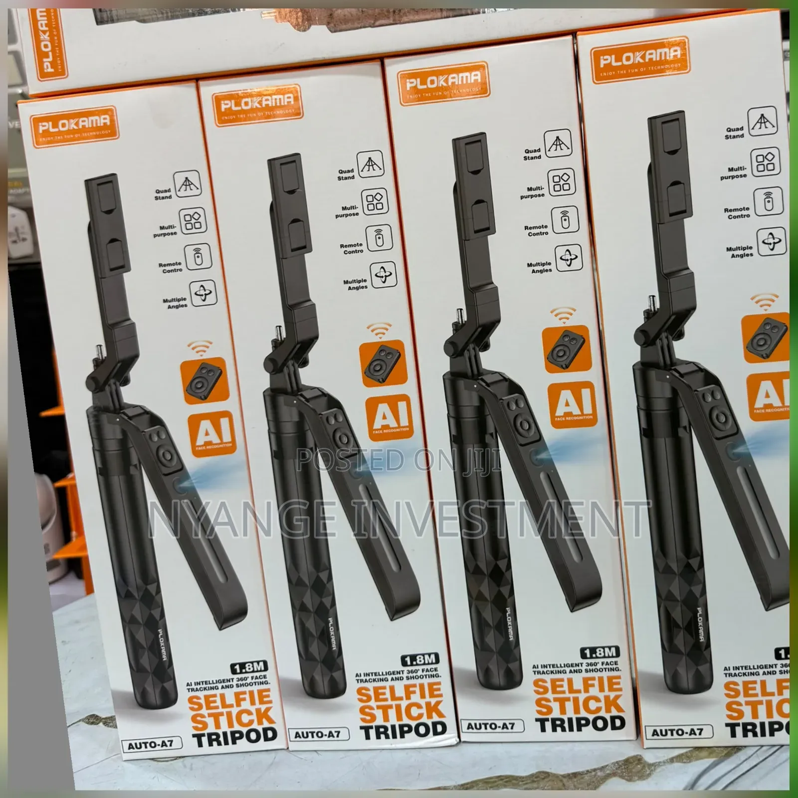 Plokama AUTO-A7,1.8 M Selfie Stick Tripod With Ai Intelligent 360°
