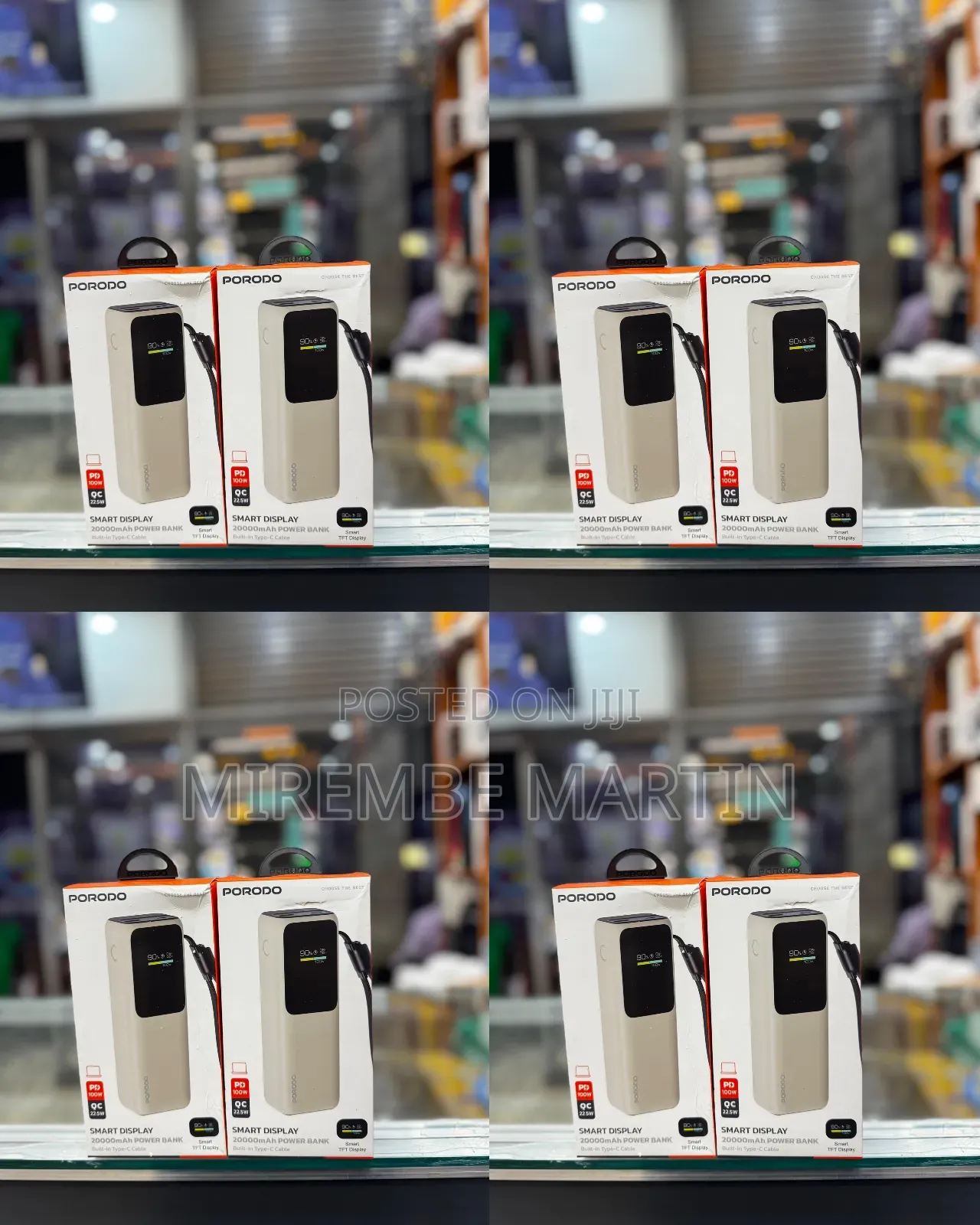Porodo Smart Display 20000mAh Power Bank