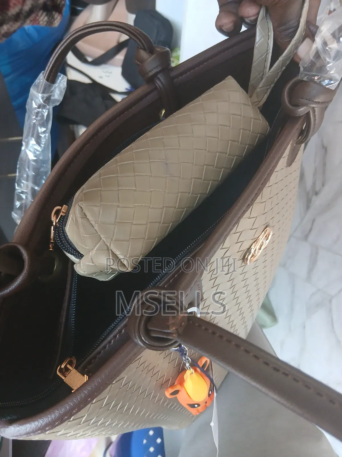 Woven Tote Bag (Khaki)