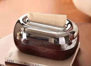 Two-Tone Wood Grain Tissue Box