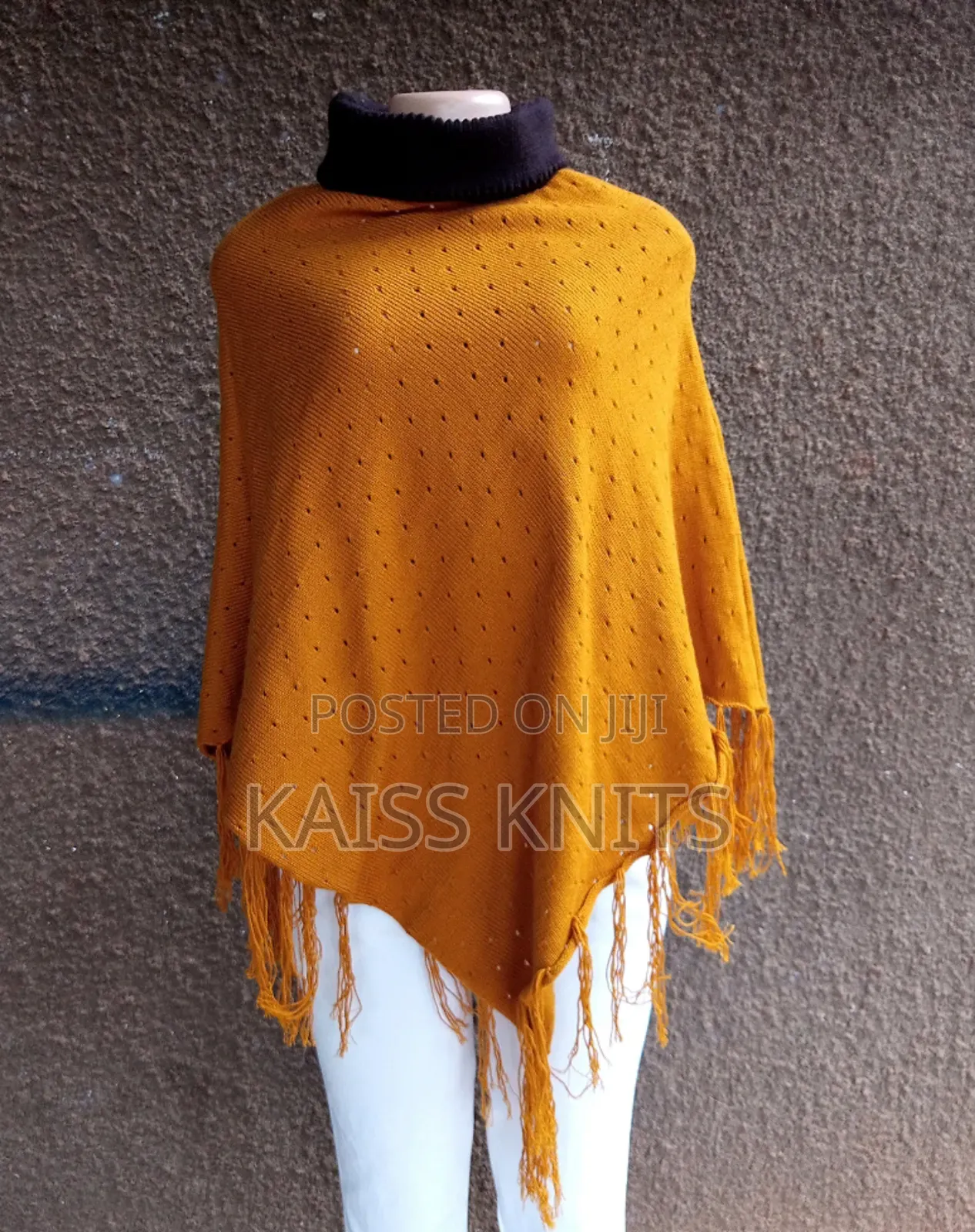 Oak Yellow Shawl Poncho